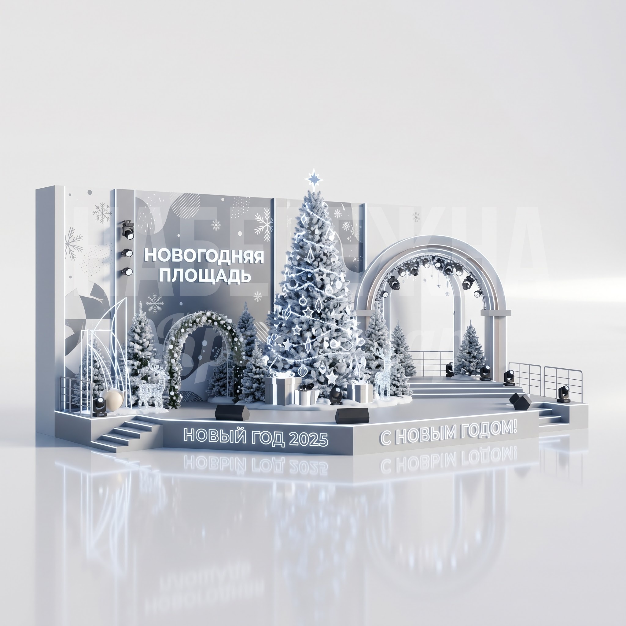 Сцена для новогодней площади