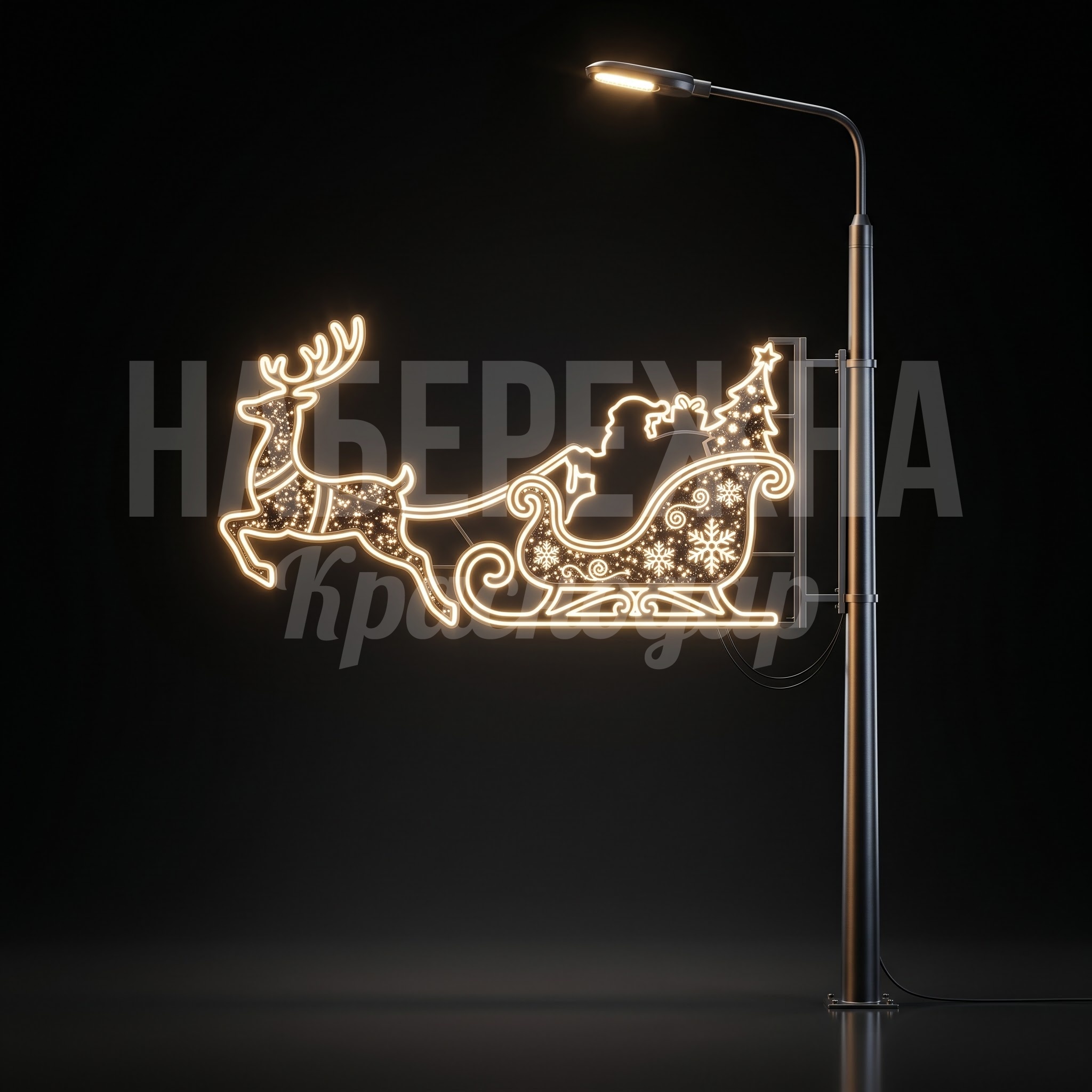 Светодиодная консоль Сани Деда Мороза