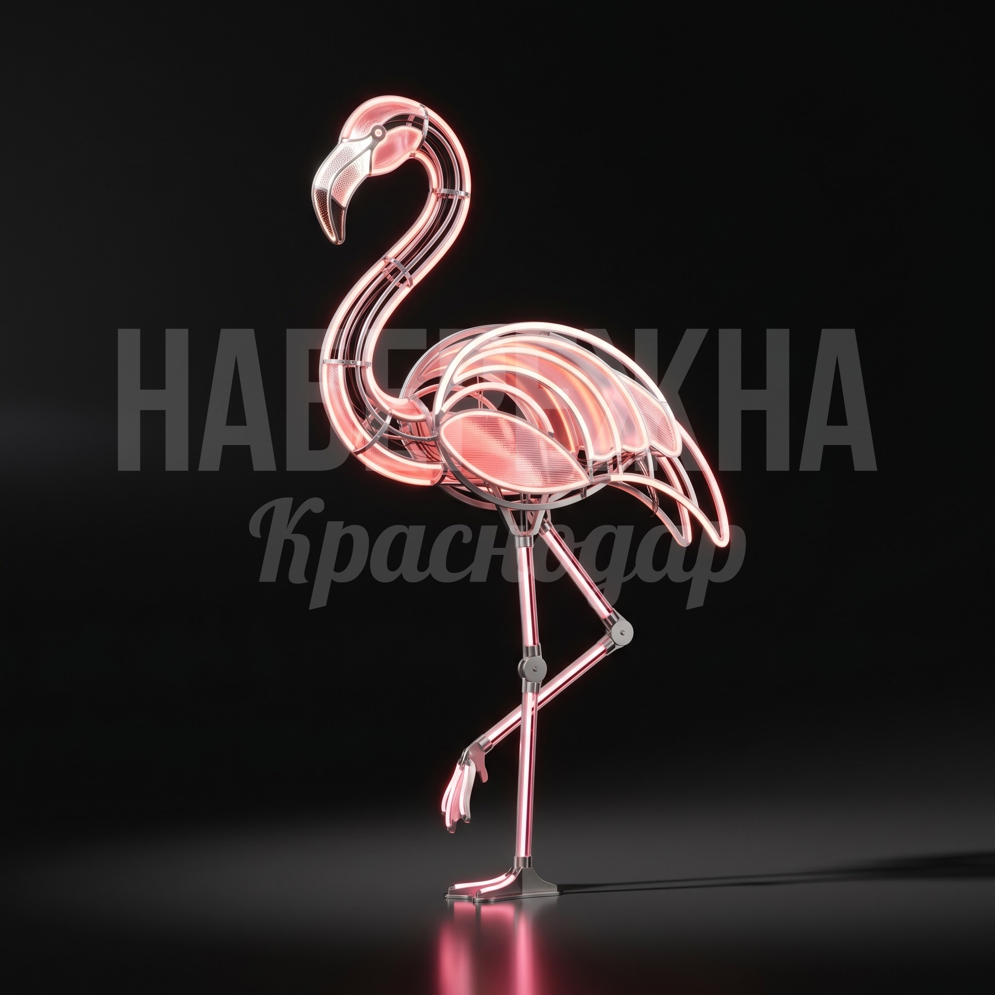 Световая фигура Фламинго Yel