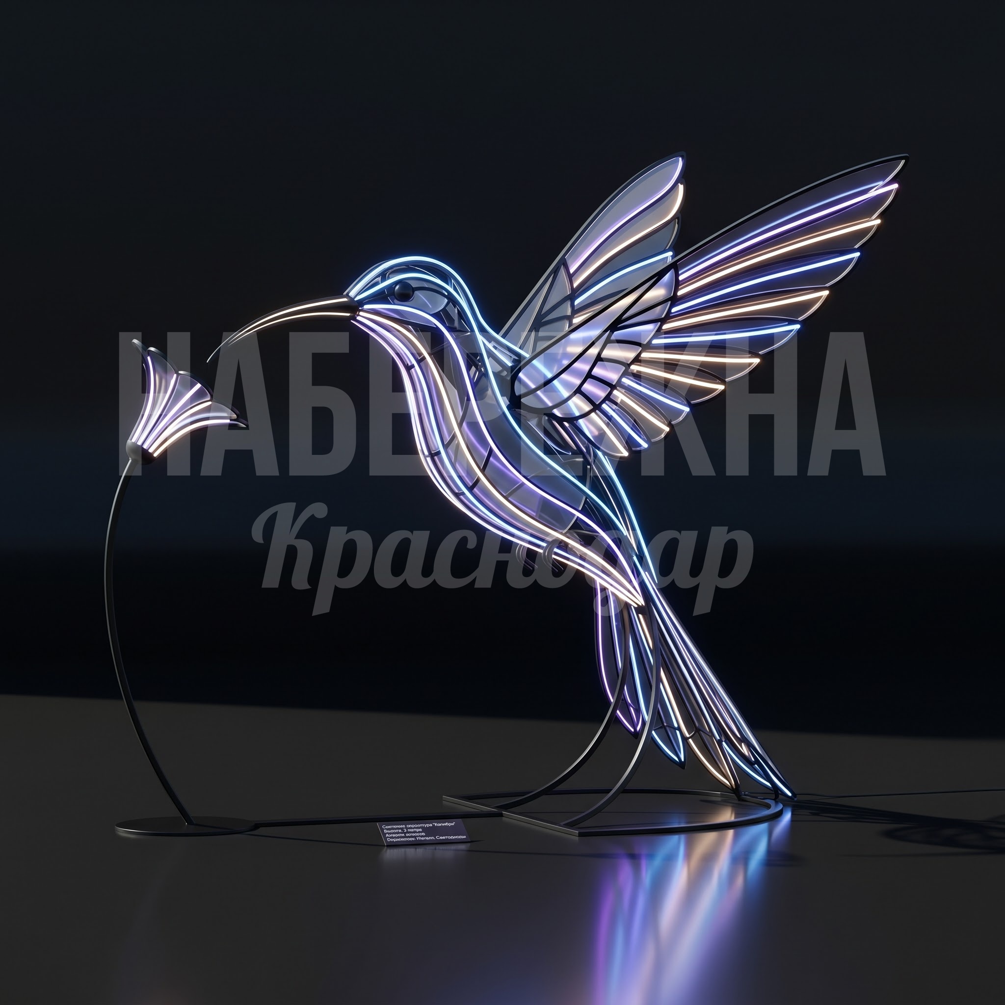 Световая фигура колибри Ciosbap