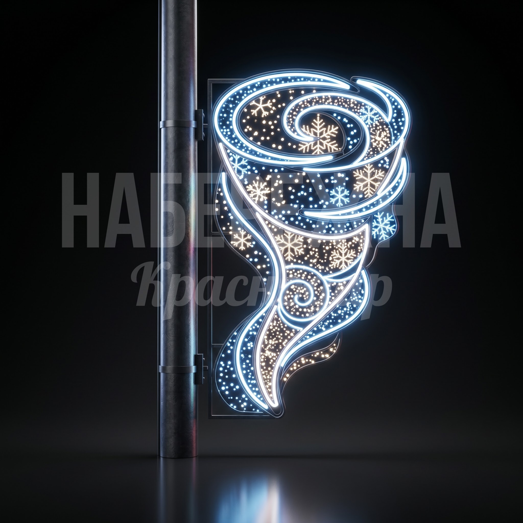 Световая панель на опору Метель