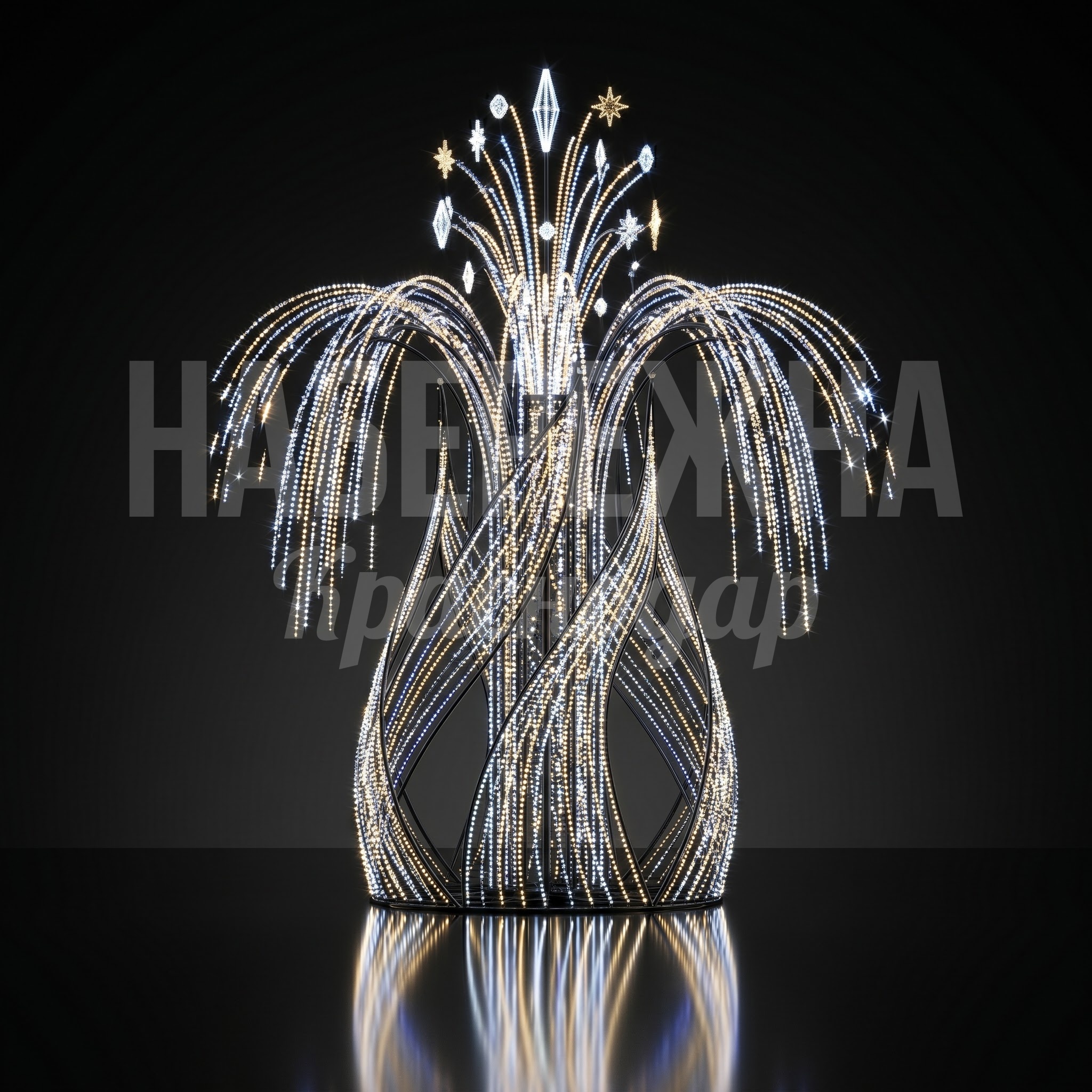 Световой фонтан на новый год Fudiis