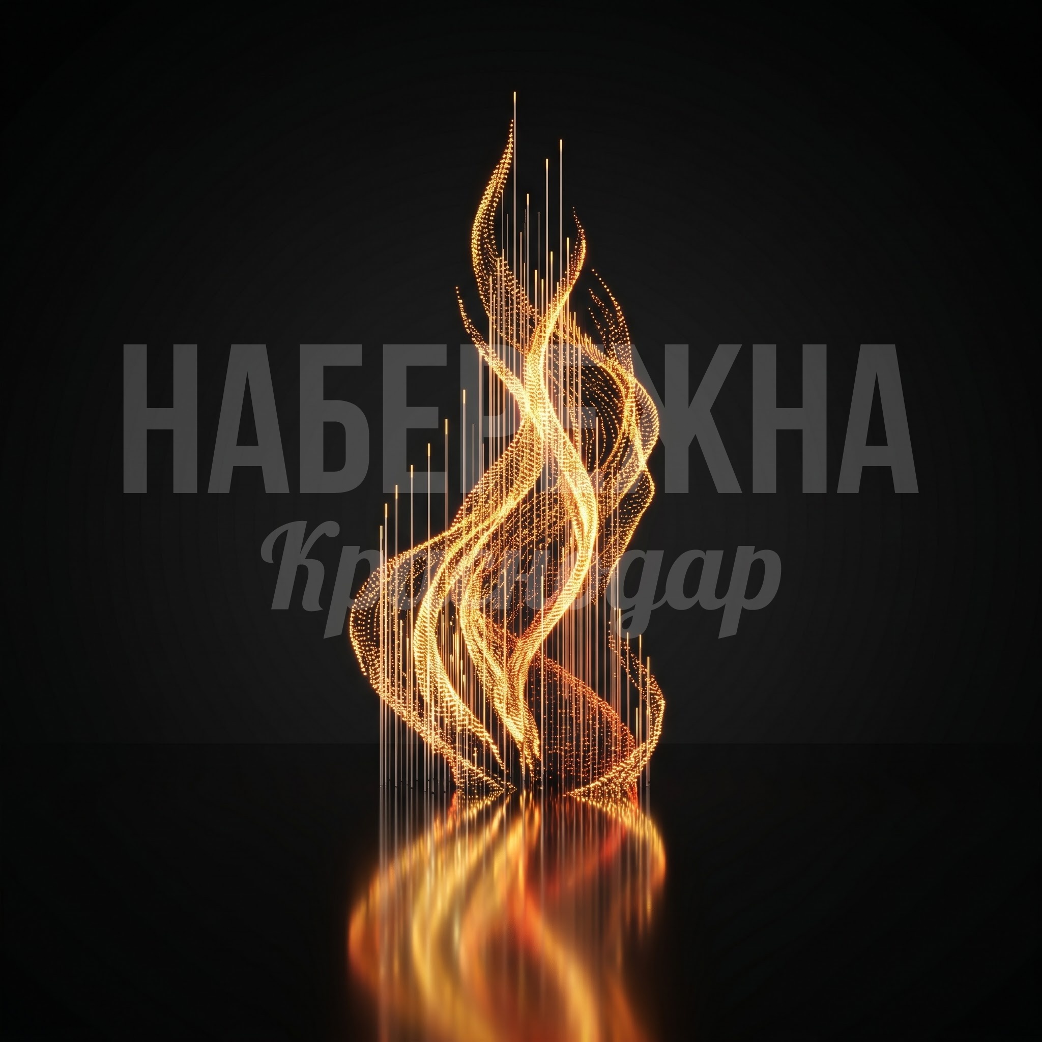 Световой фонтан пламя Muje