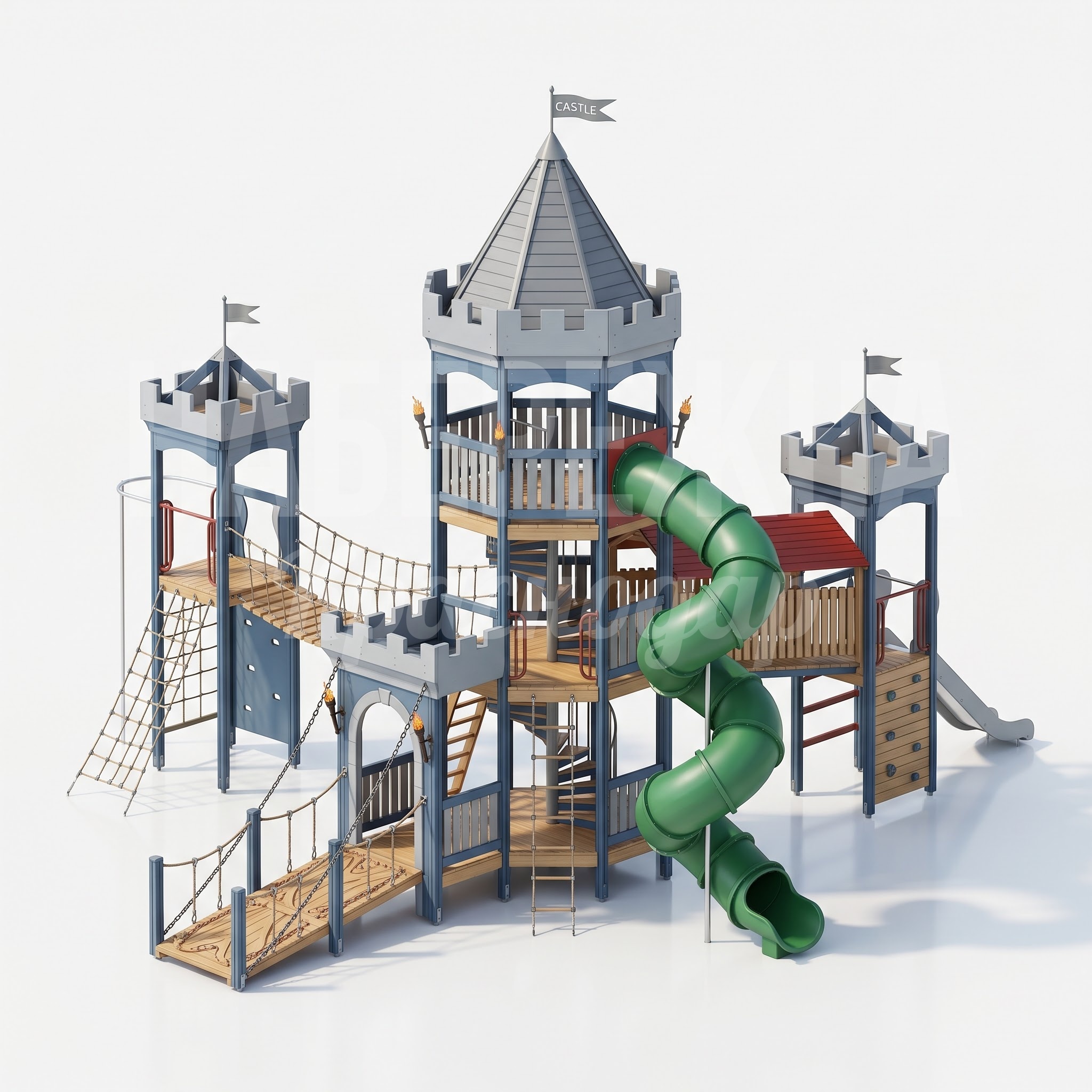 Тематический игровой комплекс для детской площадки "Замок принцессы"