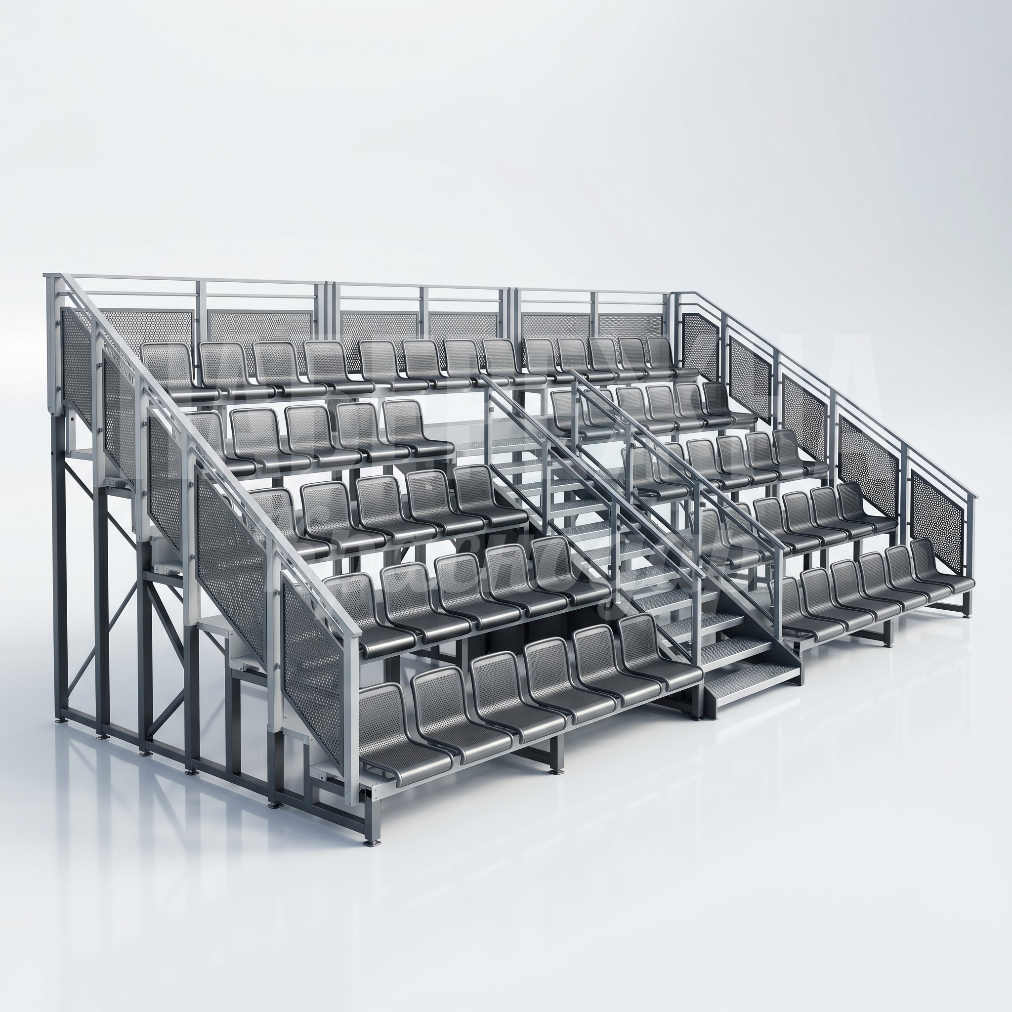 Трибуна зрительская из металла для благоустройства Vofeeb