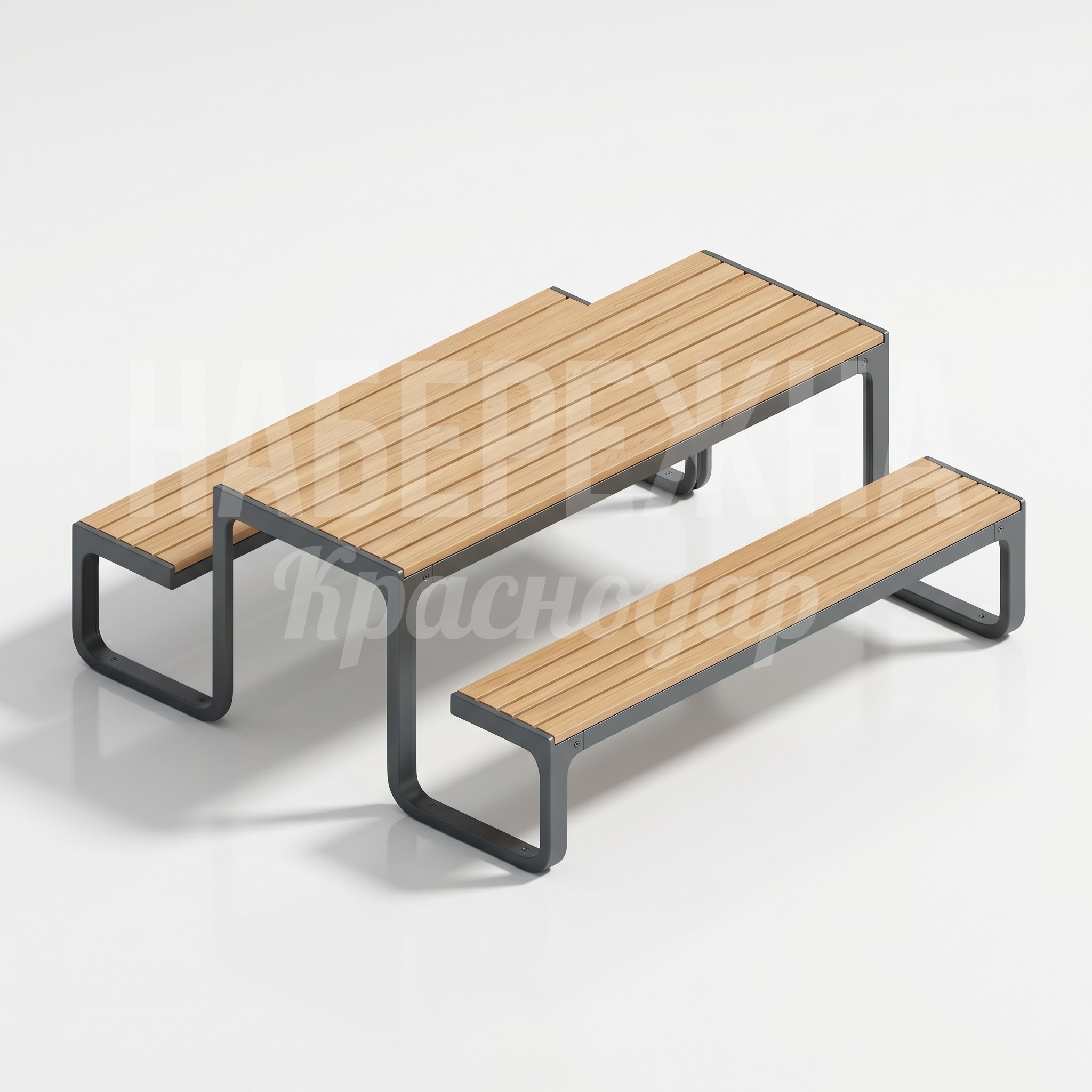 Уличный стол со скамейками Heup