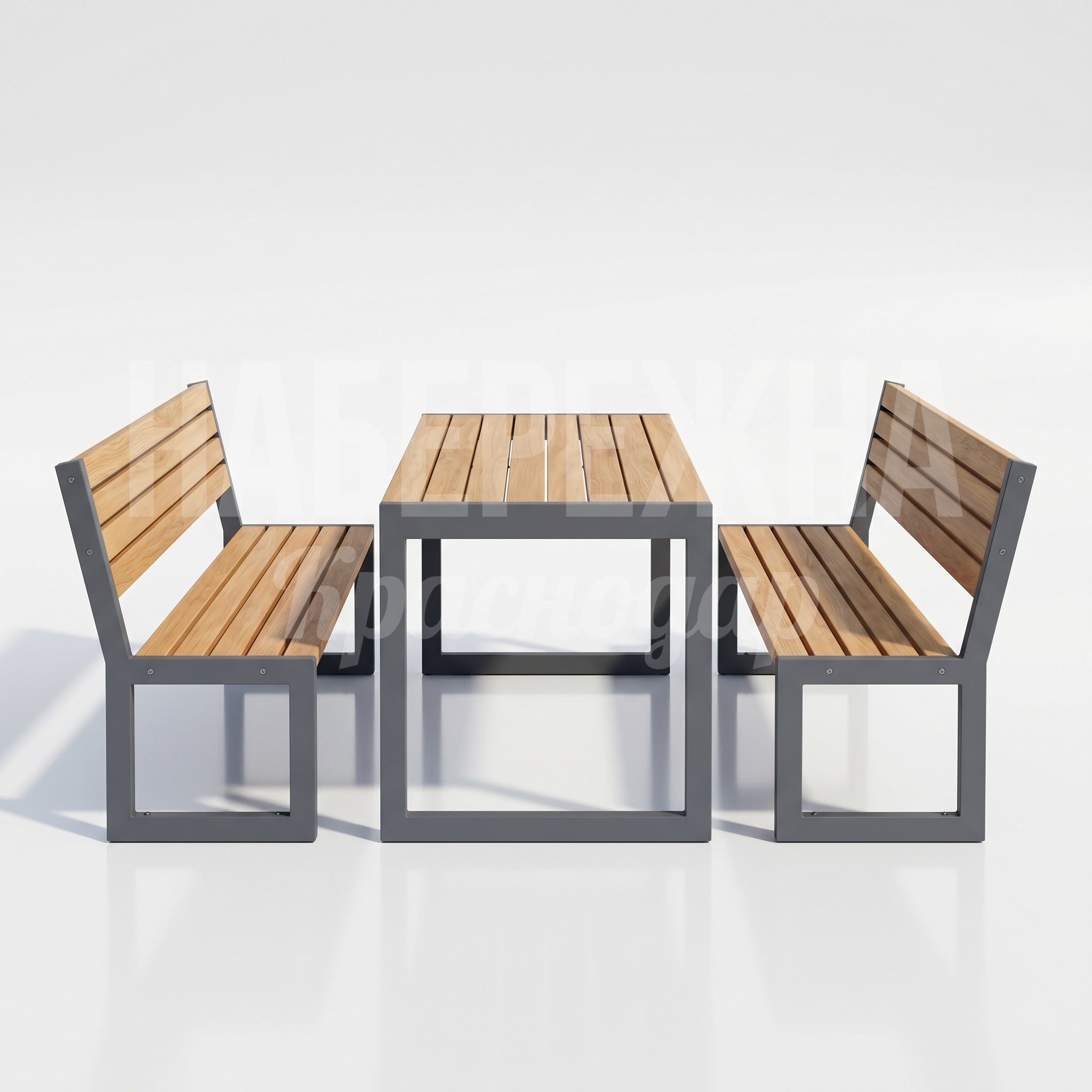 Уличный стол со скамейками для ЖК Upyu