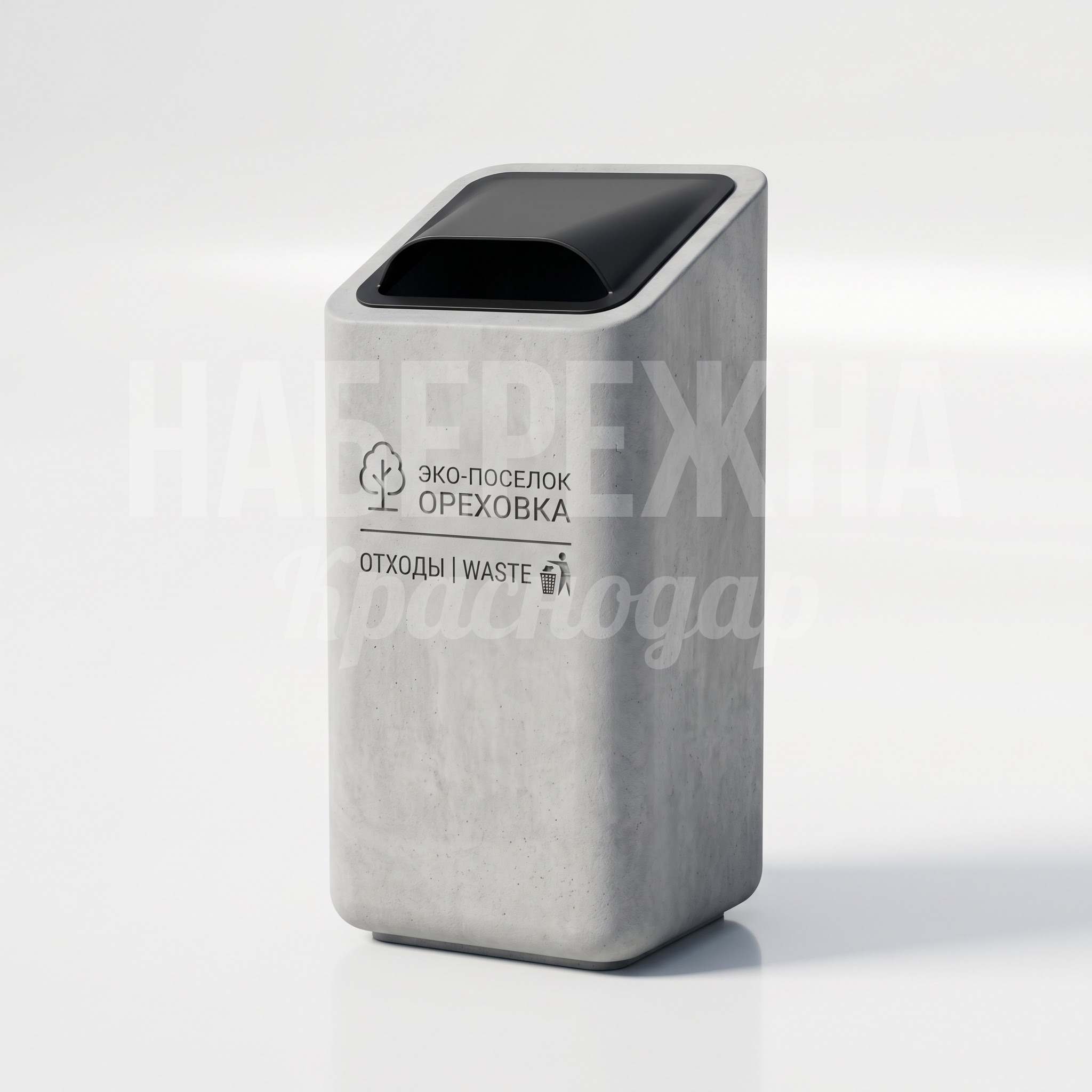 Урна из бетона для коттеджного поселка Judi