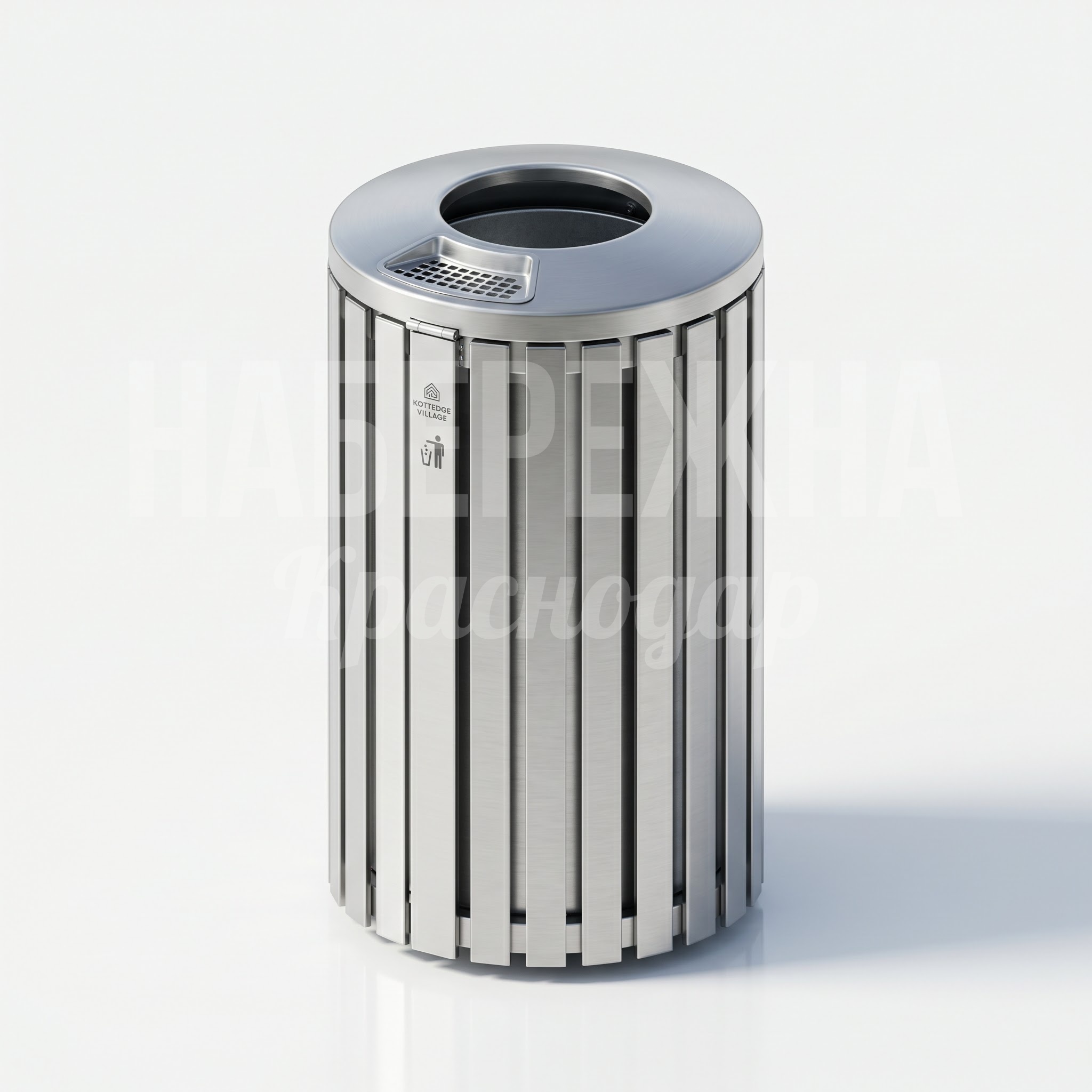 Урна из нержавеющей стали для коттеджных поселков Loi