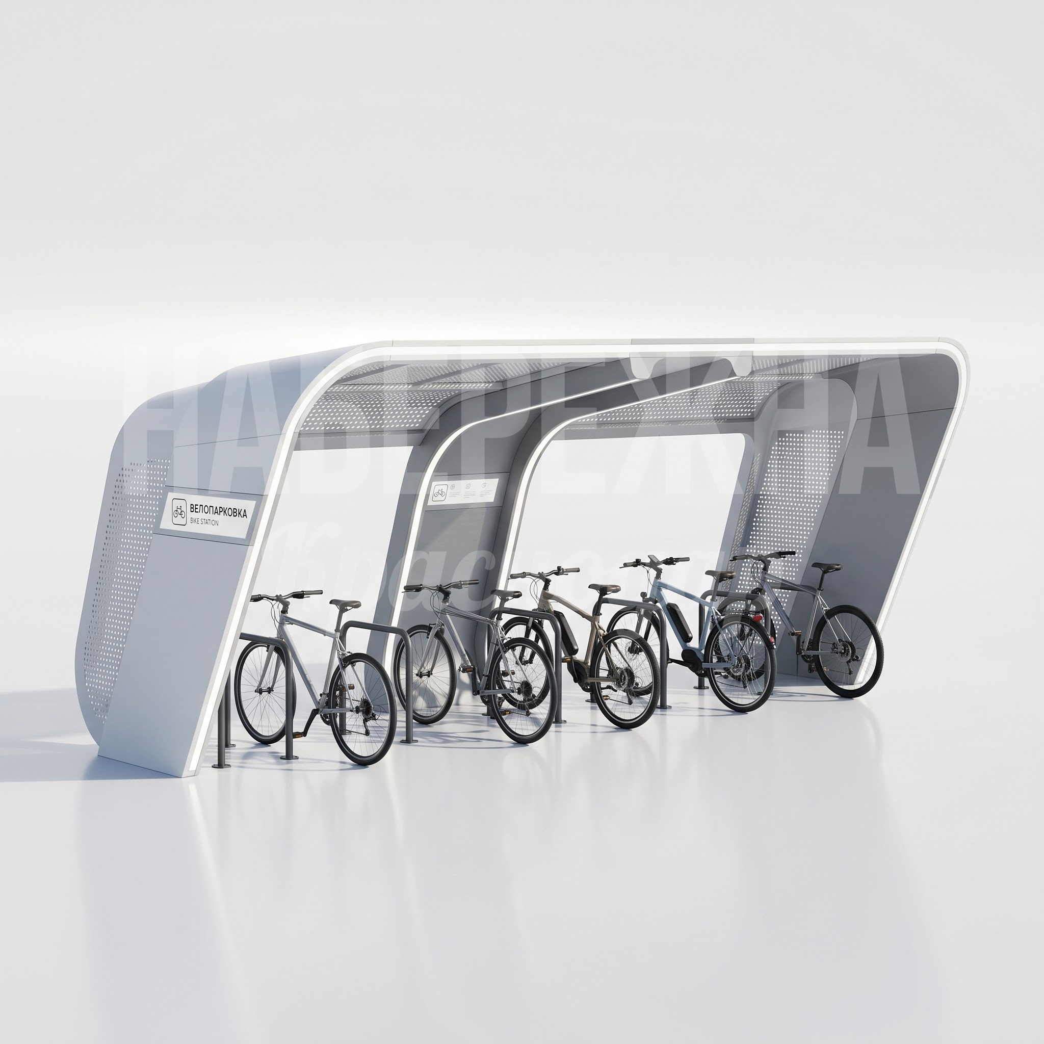 Велопарковка с навесом Kisyu