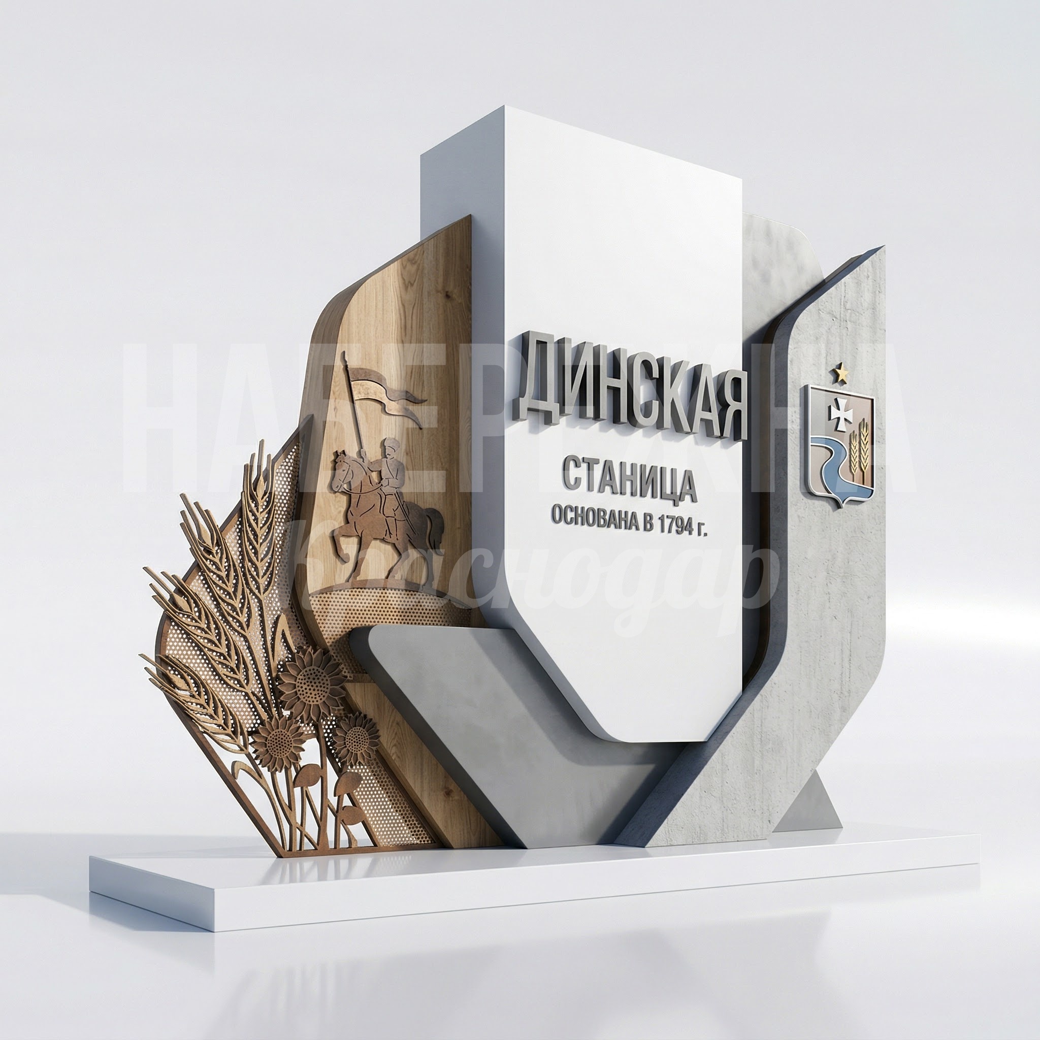 Въездная стела в Динскую