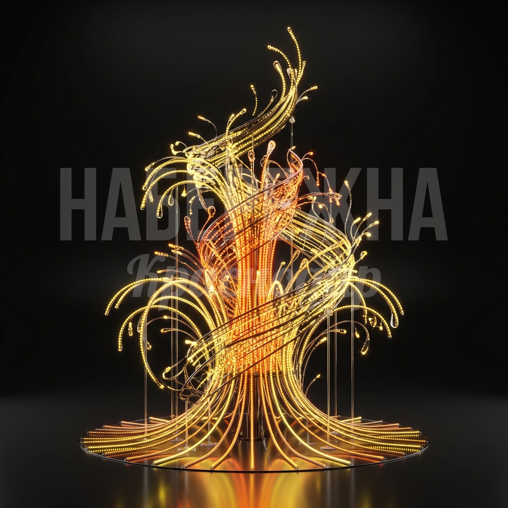 Зимний световой фонтан Pöblum