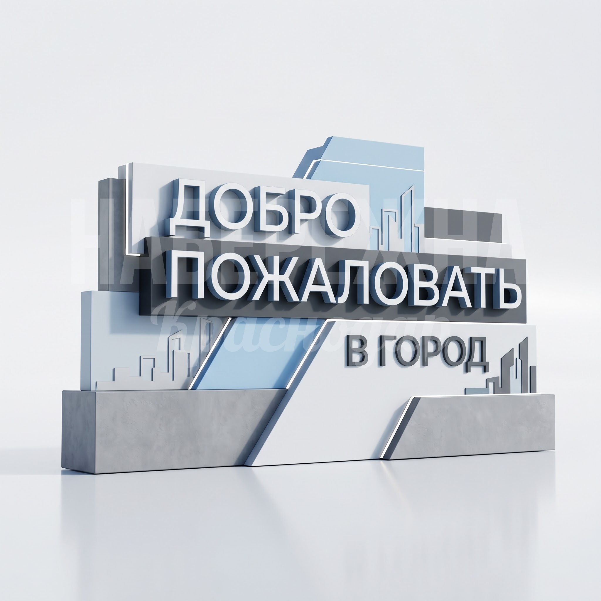 Знак «Добро пожаловать» в город Ruktöep