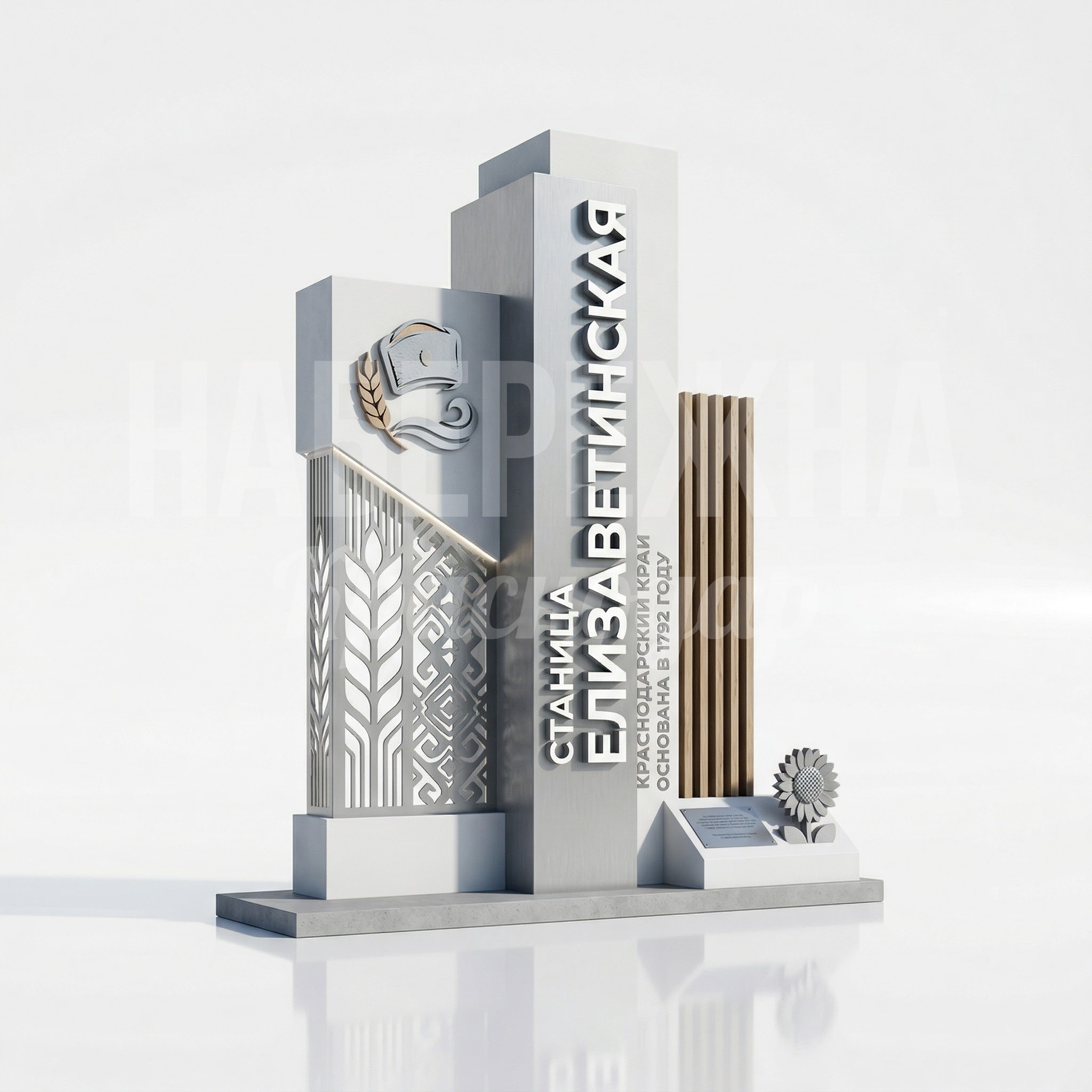 Знак въезда в станицу Елизаветинскую